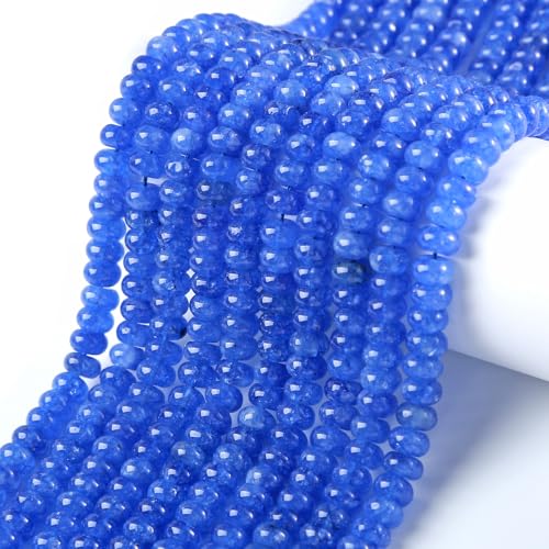 5 x 8 mm, 72 Stück, Lapisblau, Quarzrohr, Rondelle, Abakus, Scheibe, Abstandhalter, lose Perlen für Schmuckherstellung, Armband, DIY-Zubehör von jiejinyu