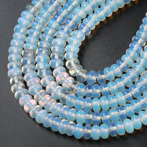 5 x 8 mm, 72 Stück, Opal-Quarzrohr, Rondelle, Abakus, Scheibe, Abstandhalter, lose Perlen für Schmuckherstellung, Armband, DIY-Zubehör 5 x 8 mm, 72 Stück, Opal-Quarzrohr, Rondelle, Abakus, Scheibe, Abstandhalter, lose Perlen für Schmuckherstellung, Armband, DIY-Zubehör von jiejinyu