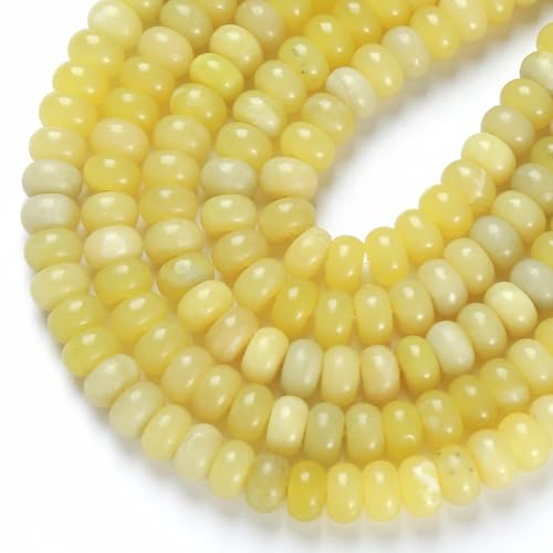 5 x 8 mm, 72 Stück, Zitronen-Jade-Röhrchen, Rondelle, Abakus, Scheiben, Abstandhalter, lose Perlen für Schmuckherstellung, Armband, DIY-Zubehör 5 x 8 mm, 72 Stück, Zitronen-Jade-Röhrchen, Rondelle, Abakus, Scheiben, Abstandhalter, lose Perlen für Schmuckherstellung, Armband, DIY-Zubehör von jiejinyu