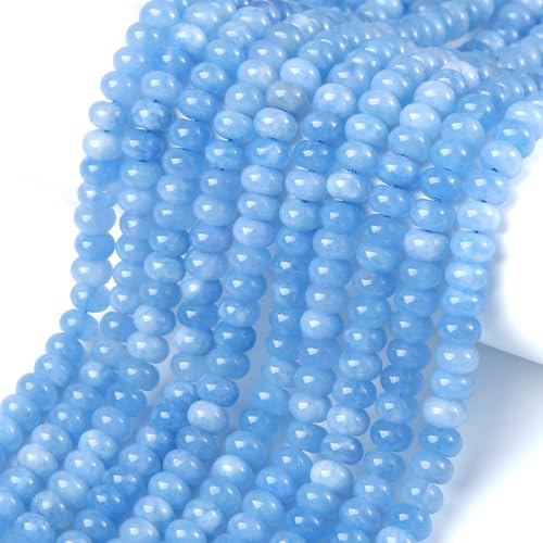 5 x 8 mm, 72 Stück, blaue Aquamarin-Chalcedon-Röhre, Rondelle, Abakus-Scheibe, Abstandhalter, lose Perlen für Schmuckherstellung, Armband, DIY-Zubehör 5 x 8 mm, 72 Stück, blaue Aquamarin-Chalcedon-Röhre, Rondelle, Abakus-Scheibe, Abstandhalter, lose Perlen für Schmuckherstellung, Armband, DIY-Zubehör von jiejinyu