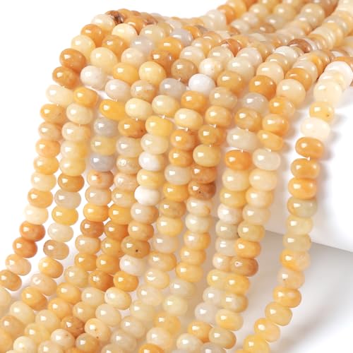 5 x 8 mm, 72 Stück, gelbe Jade-Röhre, Rondelle, Abakus, Scheiben, Abstandhalter, lose Perlen für Schmuckherstellung 5 x 8 mm, 72 Stück, gelbe Jade-Röhre, Rondelle, Abakus, Scheiben, Abstandhalter, lose Perlen für Schmuckherstellung von jiejinyu