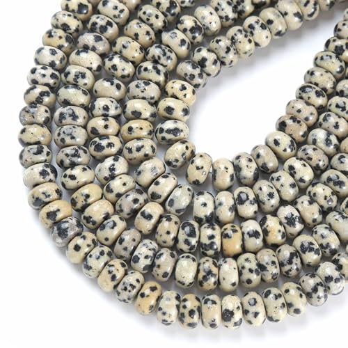 5 x 8 mm, 72 Stück Dalmatiner-Jaspis, Rondelle, Abakus, Scheibe, Abstandhalter, lose Perlen für Schmuckherstellung 5 x 8 mm, 72 Stück Dalmatiner-Jaspis, Rondelle, Abakus, Scheibe, Abstandhalter, lose Perlen für Schmuckherstellung von jiejinyu