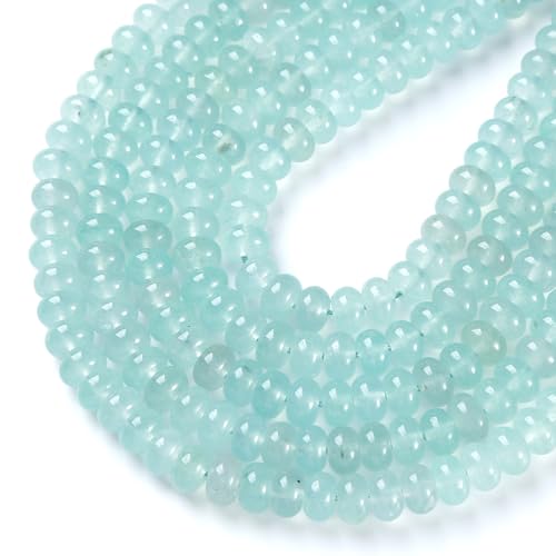 5 x 8 mm, 72 Stück helle Aquamarin-Röhren, Rondelle, Abakusscheiben, Abstandhalter, lose Perlen für Schmuckherstellung, Armband, DIY-Zubehör 5 x 8 mm, 72 Stück helle Aquamarin-Röhren, Rondelle, Abakusscheiben, Abstandhalter, lose Perlen für Schmuckherstellung, Armband, DIY-Zubehör von jiejinyu