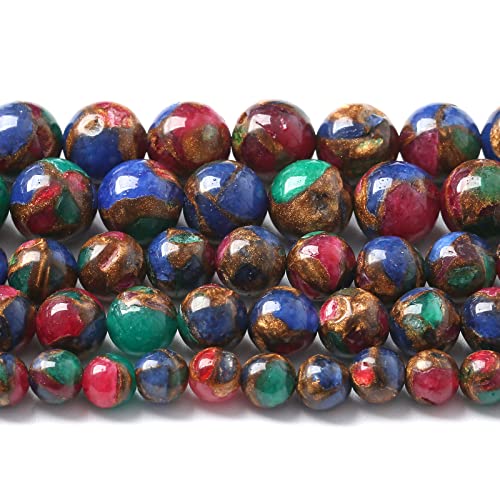 6 mm, 61 Stück, gemischte bunte Cloisonne-Perlen für Schmuckherstellung, DIY-Armbänder von jiejinyu