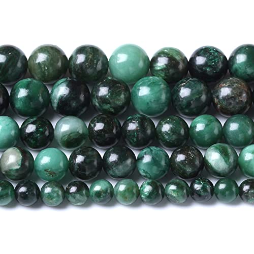6 mm 59 Stück natürliche grüne Smaragd Glimmer Edelstein Perlen für Schmuckherstellung DIY Armband Energie Kristall Heilkraft von jiejinyu