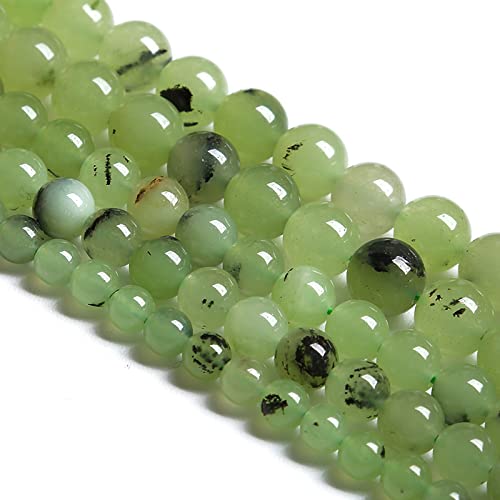 6 mm 60 Stück Naturstein Prehnit Jade lose Perlen für Schmuckherstellung DIY Armband Halskette von jiejinyu