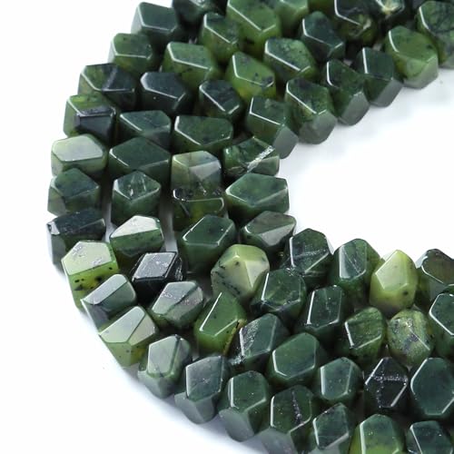 6 x 11 mm kanadische grüne Jade-Edelsteinperlen, 38,1 cm, unregelmäßig, speziell geschliffene Steinperlen für Schmuckherstellung, DIY-Armbänder 6 x 11 mm kanadische grüne Jade-Edelsteinperlen, 38,1 cm, unregelmäßig, speziell geschliffene Steinperlen für Schmuckherstellung, DIY-Armbänder von jiejinyu