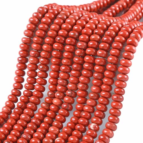 Abakus-Scheibe, chinesischer roter Jaspis, Abstandshalter für Schmuckherstellung, 5 x 8 mm, 72 Stück Abakus-Scheibe, chinesischer roter Jaspis, Abstandshalter für Schmuckherstellung, 5 x 8 mm, 72 Stück von jiejinyu