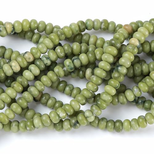 Abakus-Scheiben, chinesische grüne Jade-Röhre, Abstandhalter, lose Perlen für Schmuckherstellung, 5 x 8 mm, 72 Stück Abakus-Scheiben, chinesische grüne Jade-Röhre, Abstandhalter, lose Perlen für Schmuckherstellung, 5 x 8 mm, 72 Stück von jiejinyu