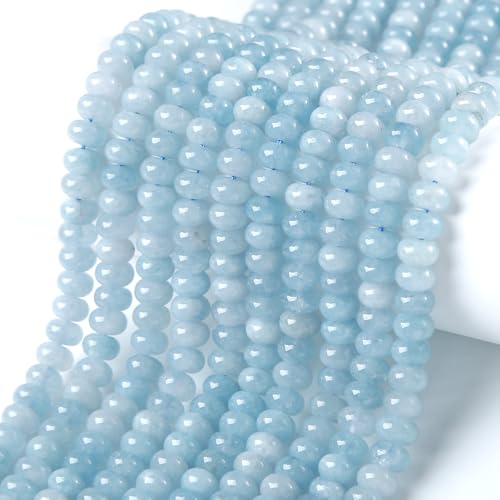 Abstandshalter für Schmuckherstellung, Aquamarin-Jade, 5 x 8 mm, 72 Stück Abstandshalter für Schmuckherstellung, Aquamarin-Jade, 5 x 8 mm, 72 Stück von jiejinyu