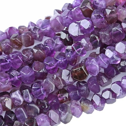 Amethyst-Kristallperlen, 19,1 cm, unregelmäßig, Spezialschliff, Steinperlen für Schmuckherstellung, Armband, Zubehör, 6 x 11 mm Amethyst-Kristallperlen, 19,1 cm, unregelmäßig, Spezialschliff, Steinperlen für Schmuckherstellung, Armband, Zubehör, 6 x 11 mm von jiejinyu