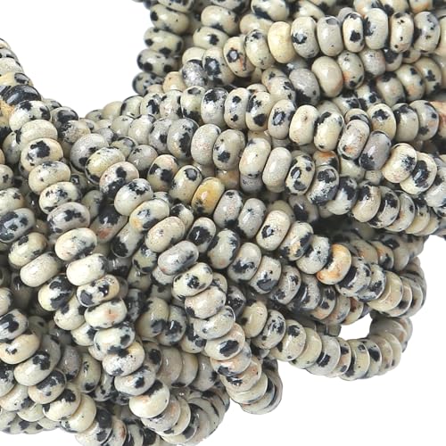 Dalmatiner-Jaspis-Röhrchen, Rondelle, Abakusscheibe, Abstandhalter, lose Perlen für Schmuckherstellung, 2 x 4 mm, 155 Stück Dalmatiner-Jaspis-Röhrchen, Rondelle, Abakusscheibe, Abstandhalter, lose Perlen für Schmuckherstellung, 2 x 4 mm, 155 Stück von jiejinyu