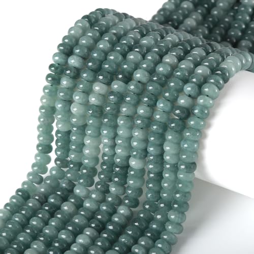 Distanzscheiben aus birmanischer Jade, 5 x 8 mm, 72 Stück, lose Perlen für Schmuckherstellung, Armband, DIY-Zubehör von jiejinyu