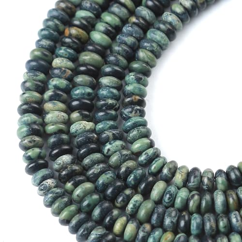 Kambaba-Jaspis-Röhrchen, Rondelle, Abakusscheibe, Abstandhalter, lose Perlen für Schmuckherstellung, 2 x 4 mm, 155 Stück von jiejinyu