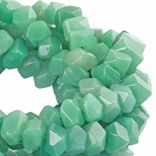 Natürliche Aventurin-Perlen, 6 x 11 mm, unregelmäßiger Spezialschliff, Steinperlen für Schmuckherstellung, Bastelarmband, 38,1 cm von jiejinyu