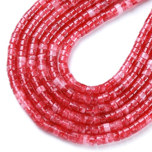 Rose-Chalcedon-Rohrzylinder, Rondelle, Abakusscheibe, Abstandhalter, lose Perlen für Schmuckherstellung, Armband, DIY-Zubehör, 2 x 4 mm, 155 Stück Rose-Chalcedon-Rohrzylinder, Rondelle, Abakusscheibe, Abstandhalter, lose Perlen für Schmuckherstellung, Armband, DIY-Zubehör, 2 x 4 mm, 155 Stück von jiejinyu