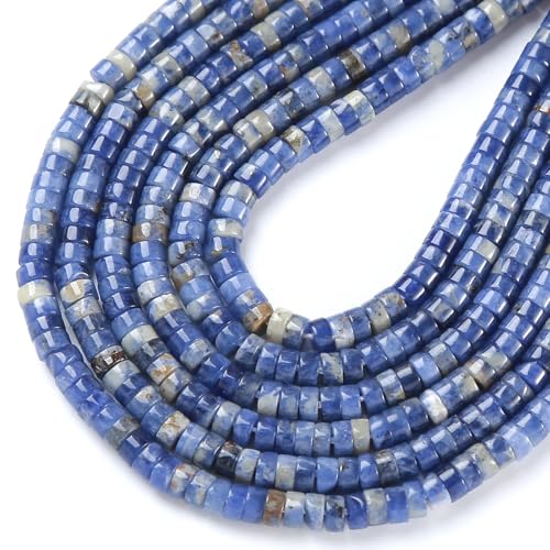 Sodalith-Jaspis-Röhrchen, Zylinder, Rondelle, Abakusscheibe, Abstandhalter, lose Perlen für Schmuckherstellung, Armband, DIY-Zubehör, 2 x 4 mm, 156 Stück Sodalith-Jaspis-Röhrchen, Zylinder, Rondelle, Abakusscheibe, Abstandhalter, lose Perlen für Schmuckherstellung, Armband, DIY-Zubehör, 2 x 4 mm, 156 Stück von jiejinyu