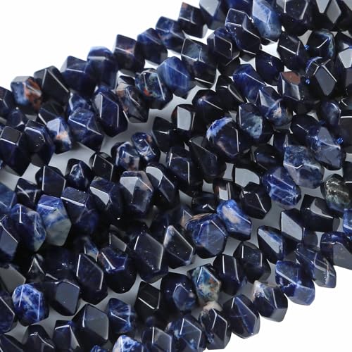 Sodalith-Naturperlen, 6 x 11 mm, unregelmäßig, speziell geschliffene Steinperlen für Schmuckherstellung, DIY-Armband, Zubehör, 38,1 cm von jiejinyu