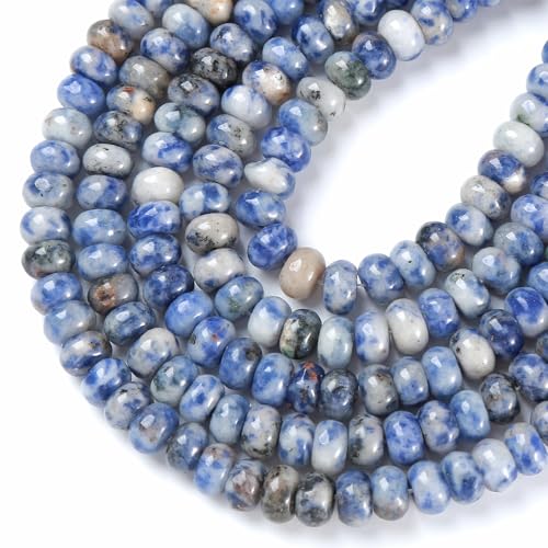 Sodalith-Röhrchen, Abakus-Scheiben, Abstandhalter, lose Perlen für Schmuckherstellung, 5 x 8 mm, 72 Stück Sodalith-Röhrchen, Abakus-Scheiben, Abstandhalter, lose Perlen für Schmuckherstellung, 5 x 8 mm, 72 Stück von jiejinyu