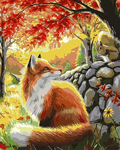 jieyisier Fuchs Malen Nach Zahlen,Fox Malen Nach Zahlen Erwachsene, für anfänger 16x20 Zoll jieyisier Fuchs Malen Nach Zahlen,Fox Malen Nach Zahlen Erwachsene, für anfänger 16x20 Zoll von jieyisier