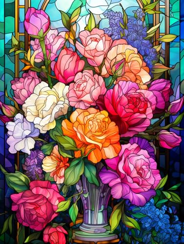 jieyisier Diamond Painting Erwachsene, Blumen Diamant Painting Dilder,Diamond painting Rosen,Diamant Painting Bilder Geeignet Für Heimwanddekoration und Feiertagsgeschenk Geben（30x40 cm） von jieyisier