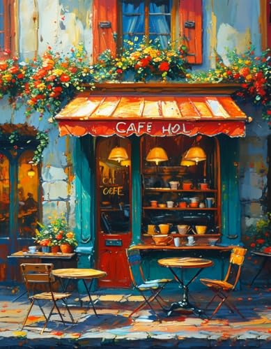 jieyisier Diamond Painting Erwachsene,Diamant Painting Café,Diamond Painting Kaffee,Diamant Painting Dilder Geeignet Für Heimwanddekoration und Feiertagsgeschenk Geben（30x40 cm） von jieyisier