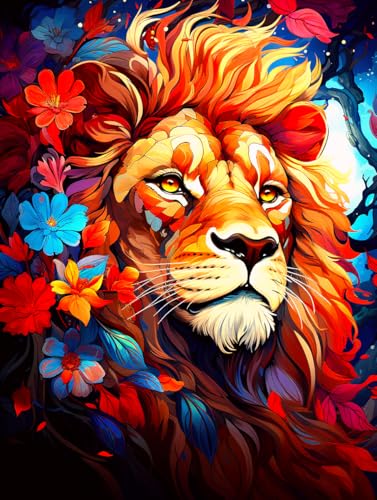 jieyisier Diamond Painting Erwachsene,Löwe Diamant Painting Bilder, Diamond Painting Tiere,Diamant Paintin Bilder Geeignet Für Heimwanddekoration und Feiertagsgeschenk Geben（30x40 cm） von jieyisier
