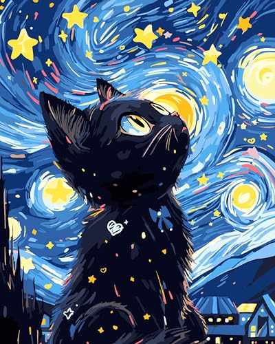 jieyisier malen nach zahlen erwachsene Katze, Paint by numbers for adult beginner,Tiere Acrylmalerei Set mit Pinseln und Farben kann als Geschenk, Hause Dekoration verwendet werden 16X20 Zoll jieyisier malen nach zahlen erwachsene Katze, Paint by numbers for adult beginner,Tiere Acrylmalerei Set mit Pinseln und Farben kann als Geschenk, Hause Dekoration verwendet werden 16X20 Zoll von jieyisier