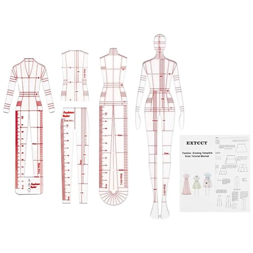 4 Modelle, Schablonenlineal, Kleidung, Messen, französische Lineale, unverzichtbares Nählineal für Anfänger, Schneider, Nählineal, Set für Quilten, Stoffanfänger 4 Modelle, Schablonenlineal, Kleidung, Messen, französische Lineale, unverzichtbares Nählineal für Anfänger, Schneider, Nählineal, Set für Quilten, Stoffanfänger von jiingekk