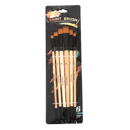 6-teiliges Künstler-Pinsel-Set, Aquarellpinsel, multifunktional, Nylon-Haarpinsel, Gouache-Pinsel von jiingekk