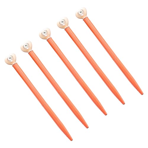 6 x Herz-Kugelschreiber, Kristall-Kugelschreiber, Signierstift, glatt, zum Schreiben von Gästen, für Büro von jiingekk