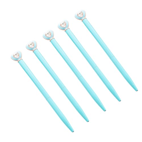 6 x Herz-Kugelschreiber, Kristall-Kugelschreiber, Signierstift, glatt, zum Schreiben von Gästen, für Büro 6 x Herz-Kugelschreiber, Kristall-Kugelschreiber, Signierstift, glatt, zum Schreiben von Gästen, für Büro von jiingekk