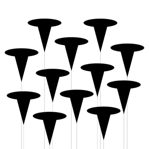Halloween-Papierdekorationen, 12 Stück, gruselige hängende Ausschnitte, Hut-Silhouetten, hängende Ornamente, klassisches schwarzes Dekor-Set von jiingekk
