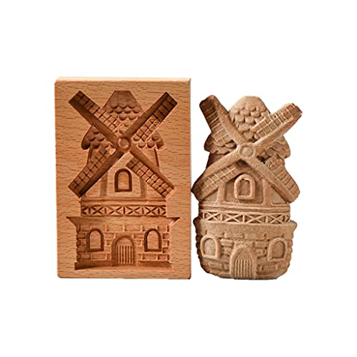 Keksformen aus Holz, Kekse, Schokoladenformen für Stempel, Prägung, Backen, 8 Stile, wählen Sie Holzblume und Blatt, Rose, Vogel, Hirsch, Haus, Igel, Tannenzapfen, Himbeerformen von jiingekk