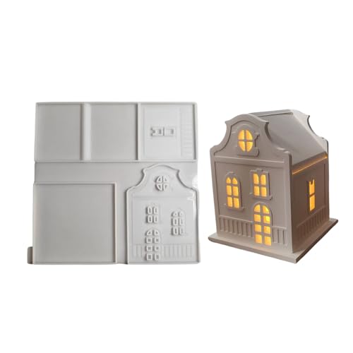 Modisches Haus, stabiles Silikon-Schlüsselanhänger-Form-Set, Bastelbedarf, Epoxidharz, Buchstaben-Anhänger zum Personalisieren von Schmuck von jiingekk