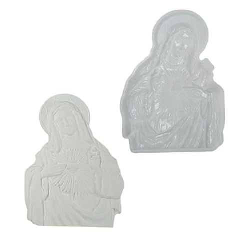 Religiöse Heilige Herz-Skulptur, Silikonform für katholische Wandkunst und dekorative Epoxidharze Religiöse Heilige Herz-Skulptur, Silikonform für katholische Wandkunst und dekorative Epoxidharze von jiingekk