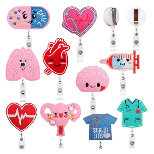Robuster Polyester-Faden, einziehbare Abzeichen-Spule für Krankenschwestern mit individueller Stickerei, Stoff-Etikett, anpassbar, dehnbar, Krankenschwester-Abzeichen-Clip Robuster Polyester-Faden, einziehbare Abzeichen-Spule für Krankenschwestern mit individueller Stickerei, Stoff-Etikett, anpassbar, dehnbar, Krankenschwester-Abzeichen-Clip von jiingekk