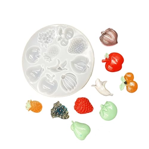 Silikon-Schlüsselanhänger-Formen, Harz, Schmuckformen, Obstform, Ohrringformen, Epoxidharz, Zubehör für die Herstellung von Zubehör, realistische Obst-Anhängerform von jiingekk