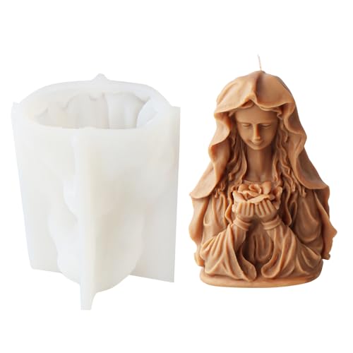 Silikonform für Blumenmädchen, handgefertigt, Wachs, Ornament, Epoxidharz, für Heimdekoration von jiingekk