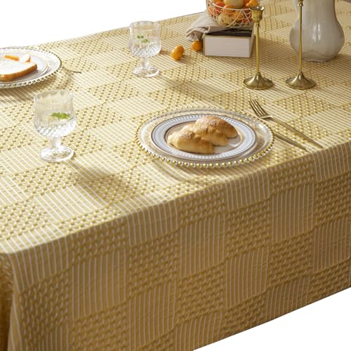 Stilvolle Tischdecke mit Diagonalen, geometrischem Muster, Polyester-Mischgewebe, pflegeleicht, dekorative Abdeckungen für Esszimmer, minimalistische Tischdecke von jiingekk