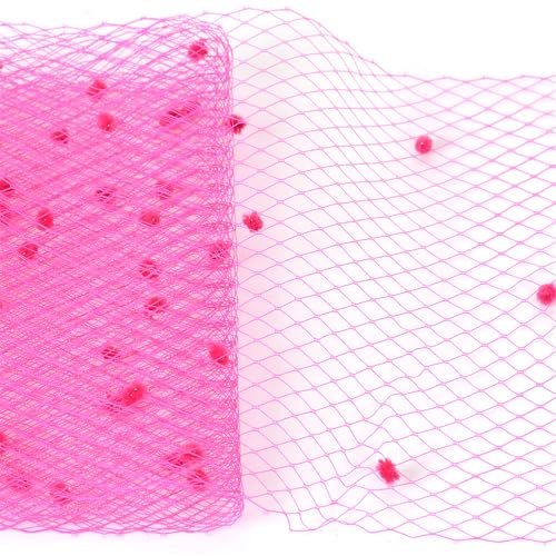 Weiche Netzbesätze aus Stoff für Fascinator, Hutdekoration, 101,6 cm, dekoratives Handwerk für Kopfbedeckung von jiingekk