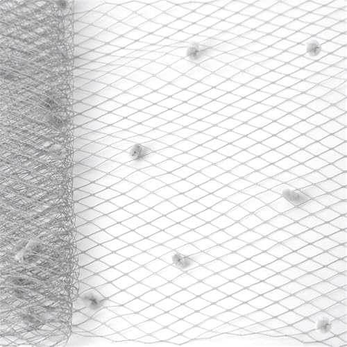 Weiche Netzbesätze aus Stoff für Fascinator, Hutdekoration, 101,6 cm, dekoratives Handwerk für Kopfbedeckung von jiingekk