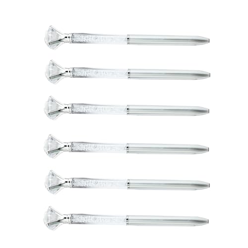jiingekk 6 große Kristall-Kugelschreiber für Damen, Stift für Büro, Strumpffüller, Dekoration jiingekk 6 große Kristall-Kugelschreiber für Damen, Stift für Büro, Strumpffüller, Dekoration von jiingekk