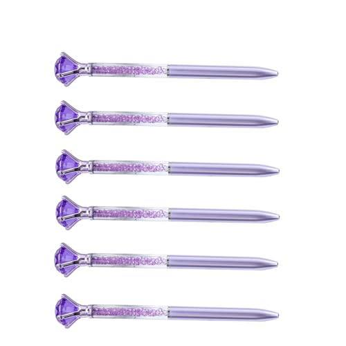 jiingekk 6 große Kristall-Kugelschreiber für Damen, Stift für Büro, Strumpffüller, Dekoration jiingekk 6 große Kristall-Kugelschreiber für Damen, Stift für Büro, Strumpffüller, Dekoration von jiingekk