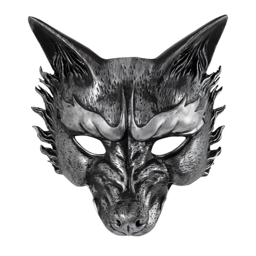 jiingekk Halloween-Wolf-Verkleidung, Tier-Cosplay-Dekoration, Maskerade für Damen und Herren, Halloween-Kostüm, Maskerade jiingekk Halloween-Wolf-Verkleidung, Tier-Cosplay-Dekoration, Maskerade für Damen und Herren, Halloween-Kostüm, Maskerade von jiingekk