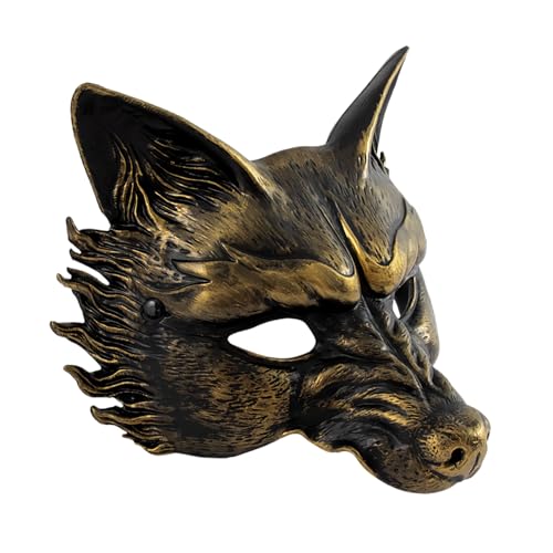 jiingekk Halloween-Wolf-Verkleidung, Tier-Cosplay-Dekoration, Maskerade für Damen und Herren, Halloween-Kostüm, Maskerade jiingekk Halloween-Wolf-Verkleidung, Tier-Cosplay-Dekoration, Maskerade für Damen und Herren, Halloween-Kostüm, Maskerade von jiingekk