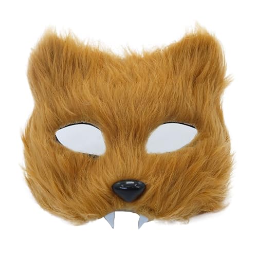 jiingekk Katzen mit Zähnen, pelziges Halbgesichts-Maskerade-Kostüm, Brillen, bequemes Tragen für Männer und Frauen, Halloween, Cosplay, Party jiingekk Katzen mit Zähnen, pelziges Halbgesichts-Maskerade-Kostüm, Brillen, bequemes Tragen für Männer und Frauen, Halloween, Cosplay, Party von jiingekk