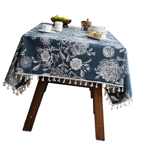 jiingekk Mehrzweck-Tischdecke mit Blumendruck, robustes Polyester, für drinnen und draußen, Esszimmer-Tischdecke jiingekk Mehrzweck-Tischdecke mit Blumendruck, robustes Polyester, für drinnen und draußen, Esszimmer-Tischdecke von jiingekk