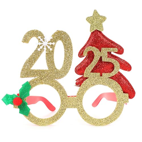 jiingekk Weihnachtsbrille 2025 Brille Party Rahmen Neuheit Kostüm Brille Foto Requisiten für Erwachsene Kinder jiingekk Weihnachtsbrille 2025 Brille Party Rahmen Neuheit Kostüm Brille Foto Requisiten für Erwachsene Kinder von jiingekk