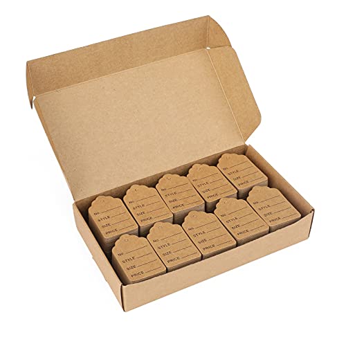 jijAcraft Preisschilder Etiketten Preisetiketten für Kleidung Schuhe Hut, 32mm*50mm, 1000 Stück, Braun von jijAcraft